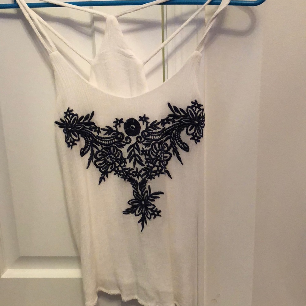 Embroidered Sleeveless Blouse